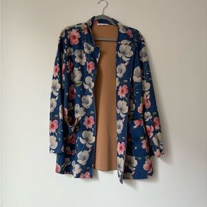 Solitaire Blue and Pink Floral Jacket
